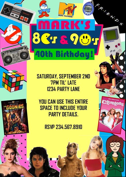 Totally Awesome 80 S Theme Party Ideas And 80 S Party Ideas For Games