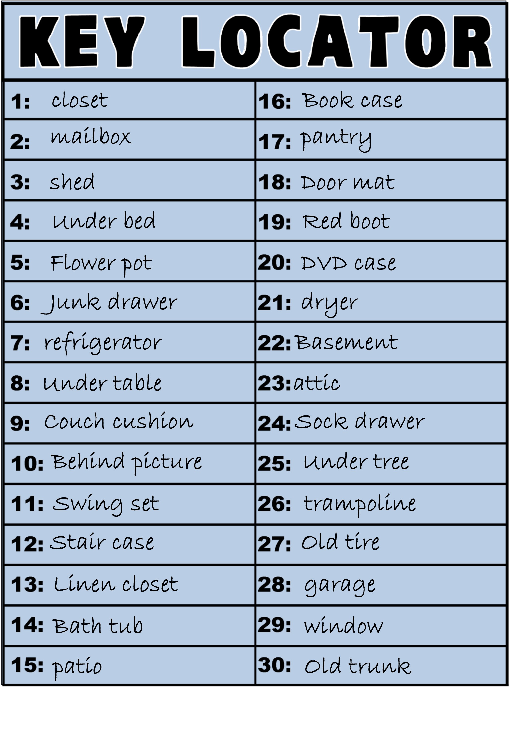 Difficult home scavenger hunt clues picture