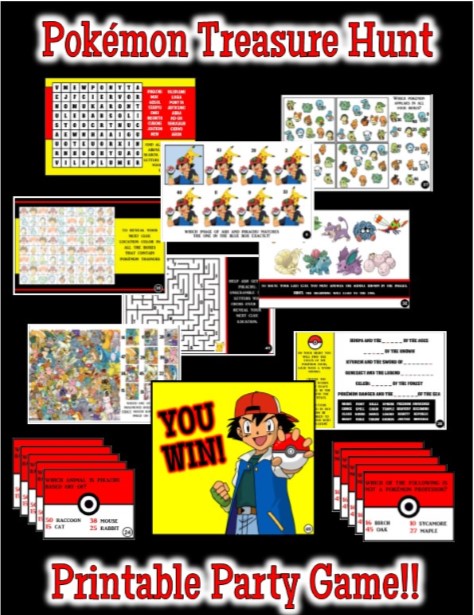 pokemon party printables