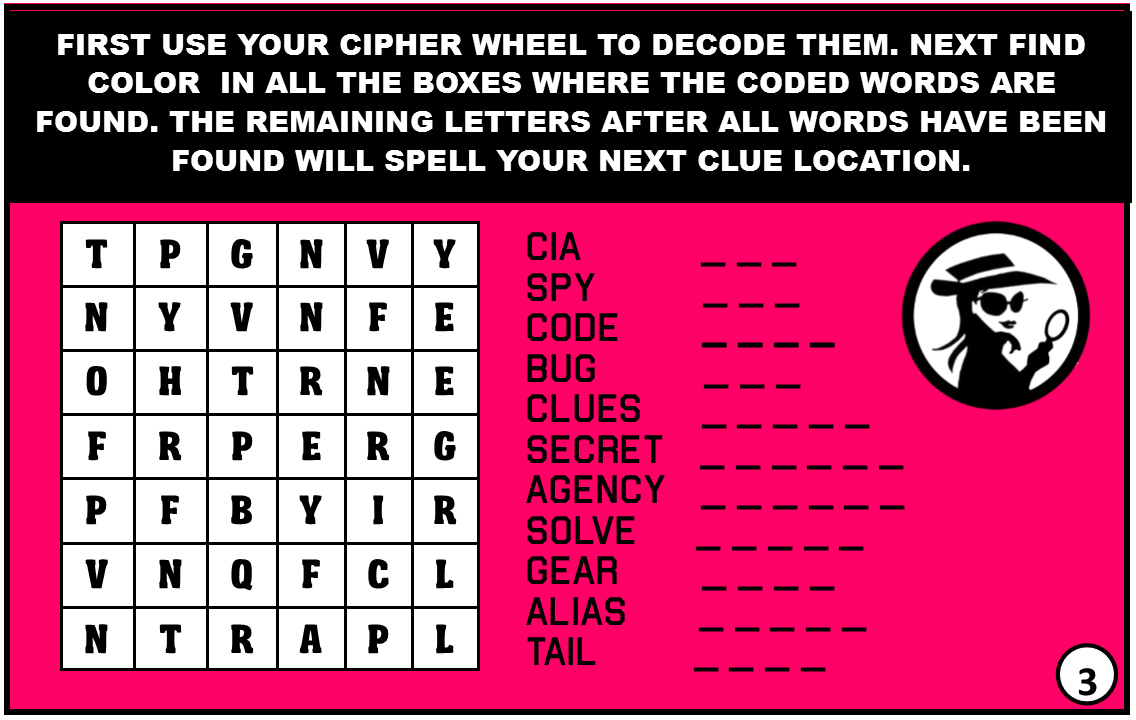 Printable Spy Treasure Hunt!