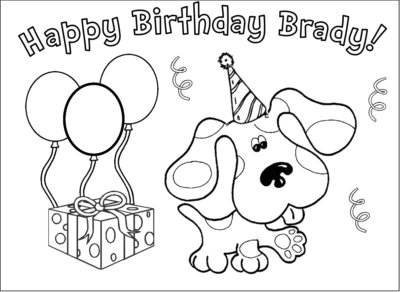 Blues Clues Coloring Pages on Blues Clues Party Supplies And Invitations Blues Clues Coloring Pages