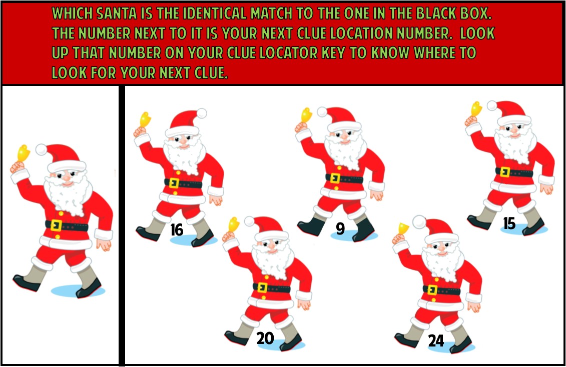 kids christmas treasure hunt party game printable christmas treasure hunt