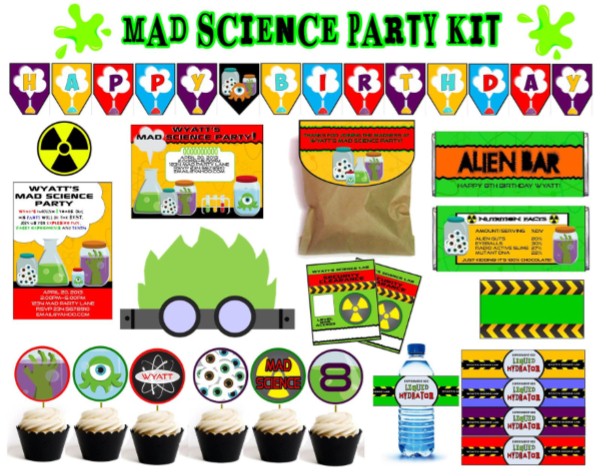 Mad Science Party Games Ideas Invitations And Party Supplies