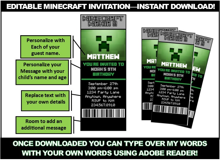 Minecraft Party Game - Printable Scavenger Hunt!
