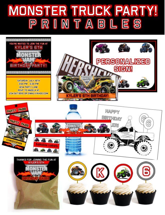 Monster Truck Party Printables