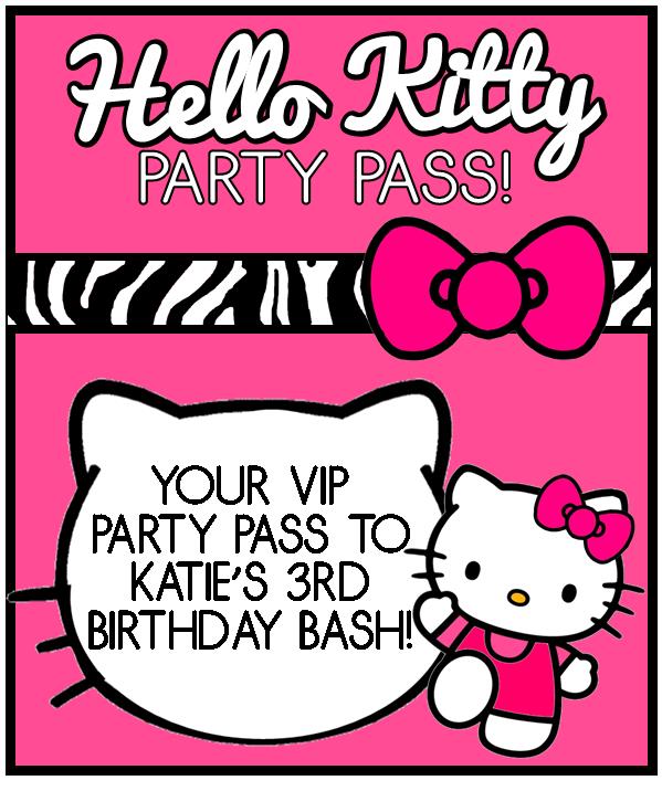 printable hello kitty invitations personalized