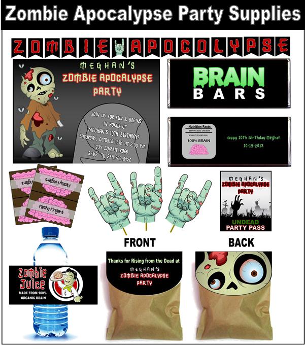 my printable zombie party supplies comes with tons of stuff to make your undead bash more fun and festive this kit includes - Zombie Party Supplies my printable zombie party supplies comes with tons of stuff to make your undead bash more fun and festive this kit includes - Zombie Party Supplies