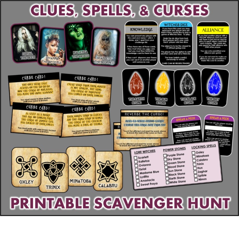 Witches Dungeon Treasure Hunt Game - Printables 4 Mom