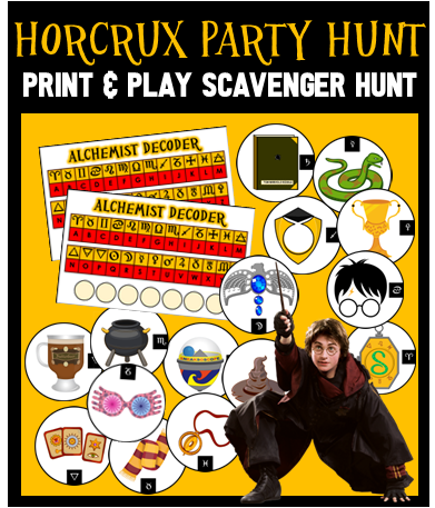 Horcrux Hunt - A Printable Harry Potter Party Game!