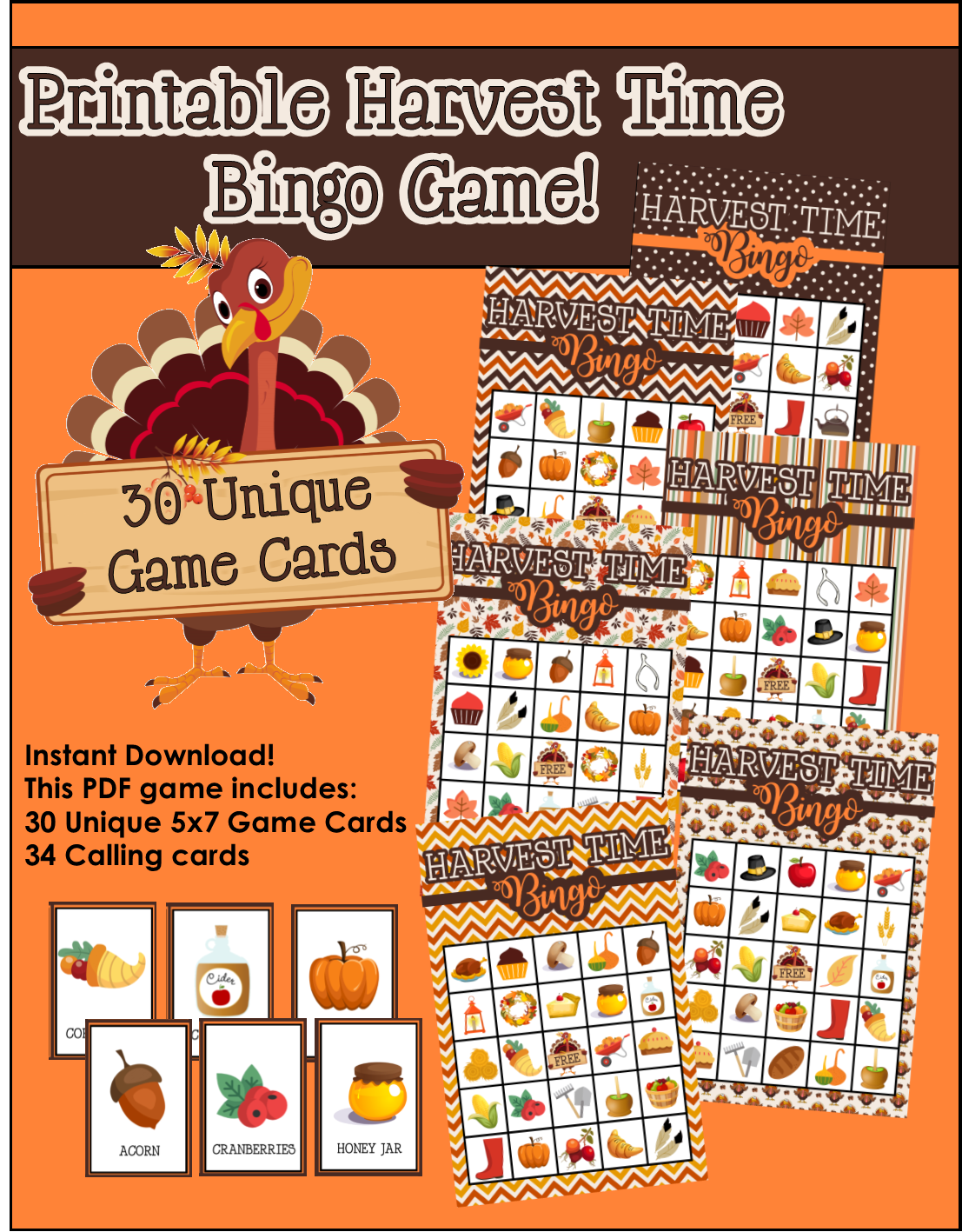 Printable Thanksgiving Games to play with your family - Thanksgiving Bingo Cards Free Printable Thanksgiving Games For Adults