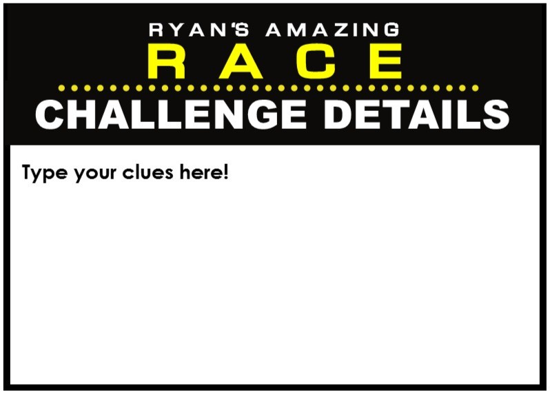 Amazing Race Editable Templates Free