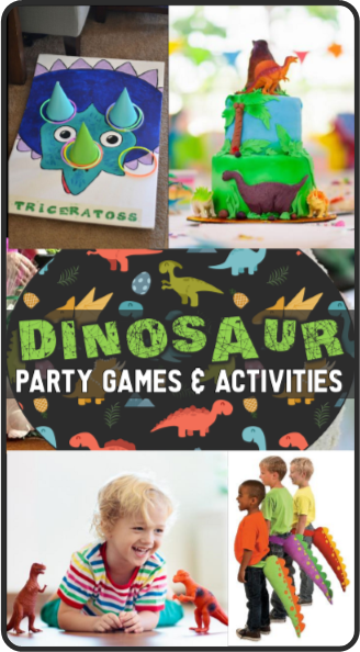 DINOSAUR Dino Dig Party Game PIN THE HEAD ON THE DINOSAUR for 12 Guests 