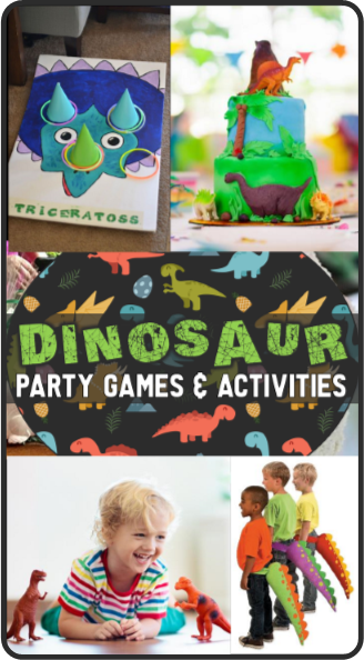 Pin the Tail on the Dinosaur - Boys Party Game - Printable Party