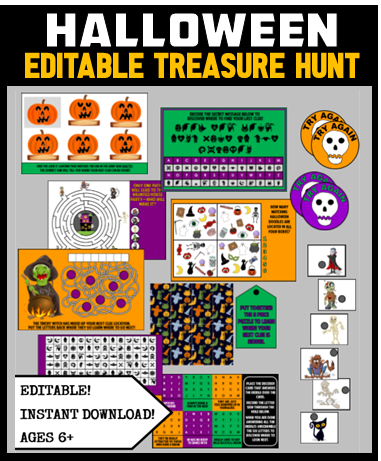 Printable Treasure Hunt Riddles Clues And Games - roblox halloween treasure hunt