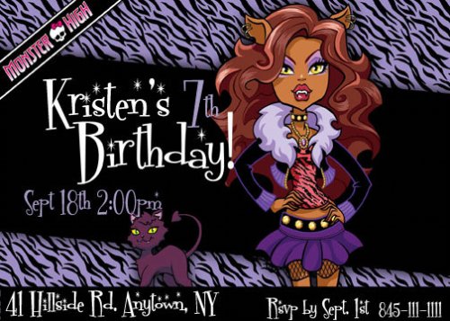 Monster High Sleepover Invitations 10