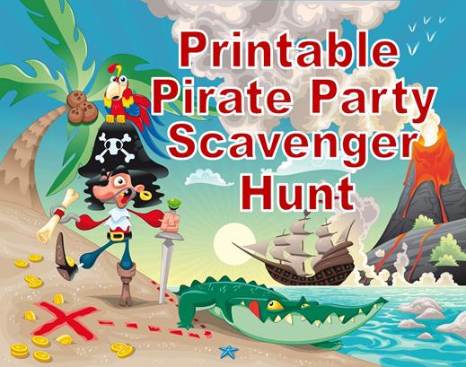 Printable Pirate Party Treasure Hunt