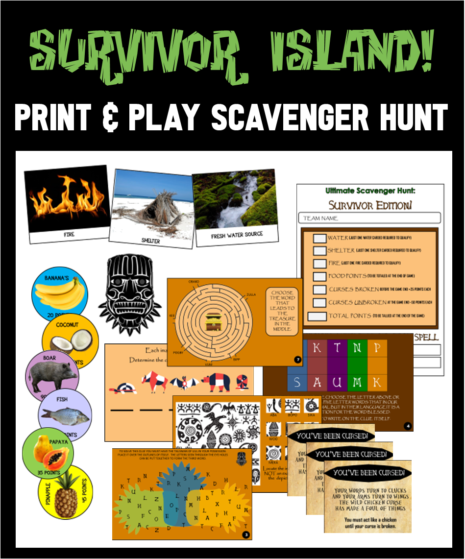 Scavenger Hunt & Outdoor Escape Game at Home Treasure Hunters