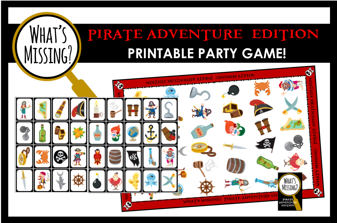 Pirate Party Games Pirate Theme Games What's My Pirate -  Israel