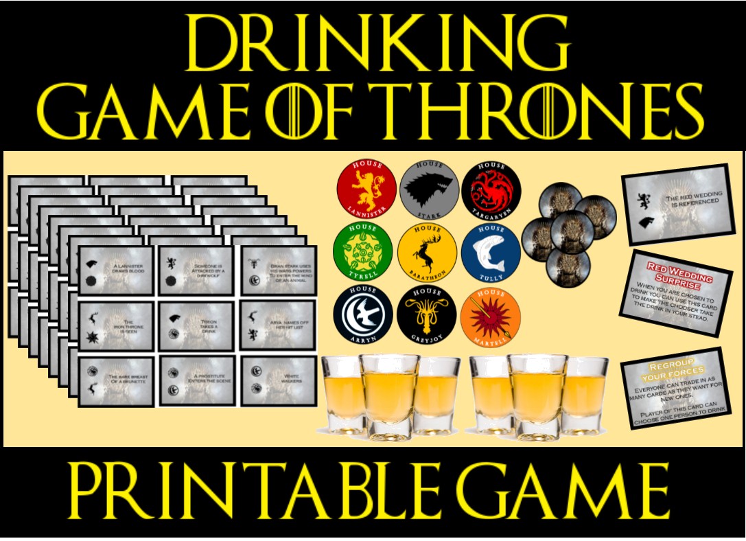 Drinking Game for Adults Printable Drink If Party Game Great 