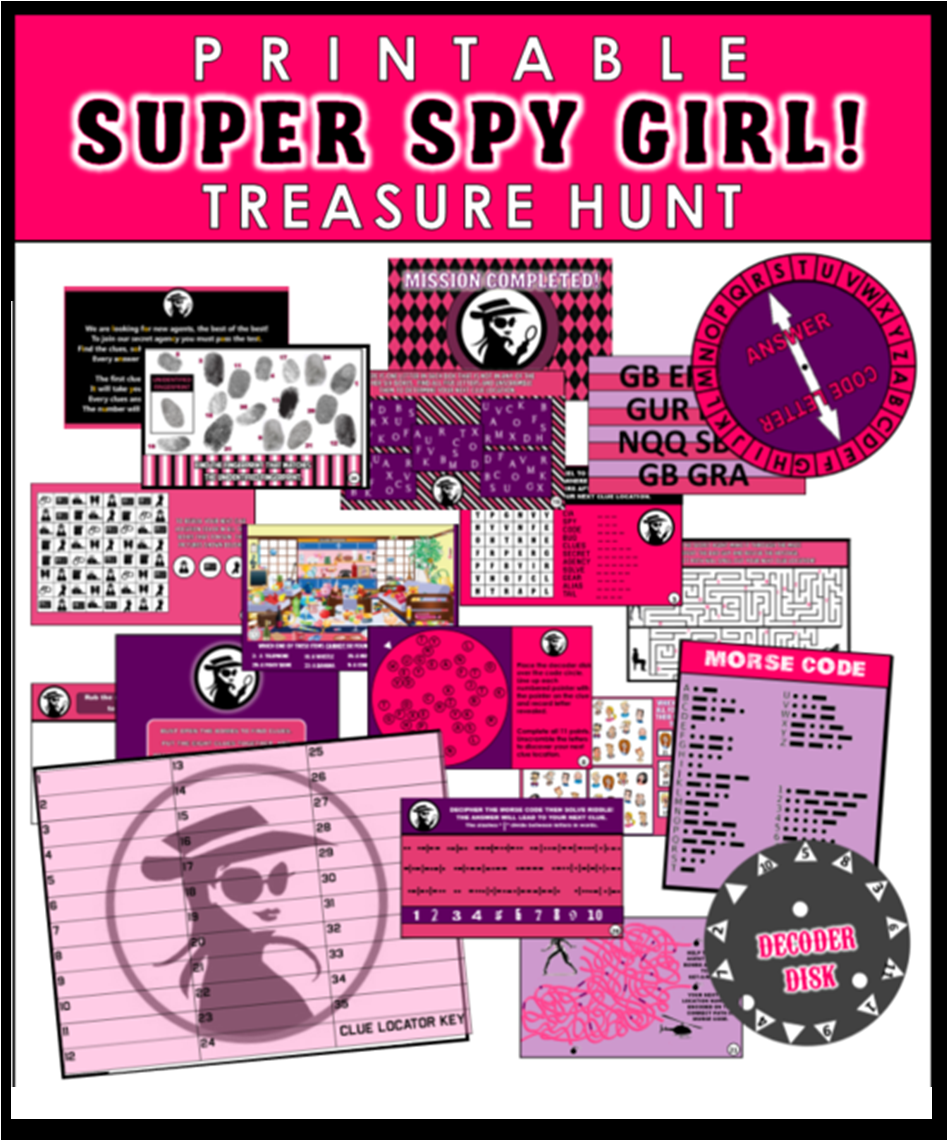 Secret Agent Party Game Bundle, Crack the Code, Spy Name Generator