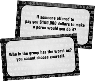 Funny Porn Questions - Truth or Shots - Fun Drinking Game - Printable Cards