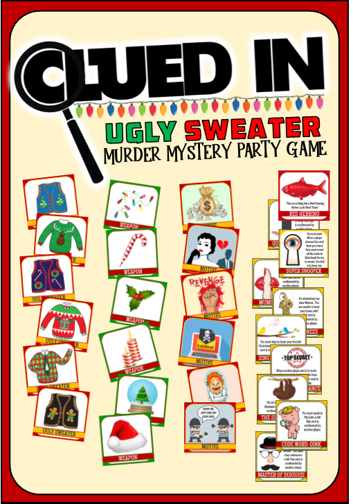 Christmas Murder Mystery Host Your Own Dinner Party Game Kit